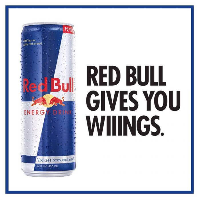 food and beverage slogans red bull can red bull gives you wings