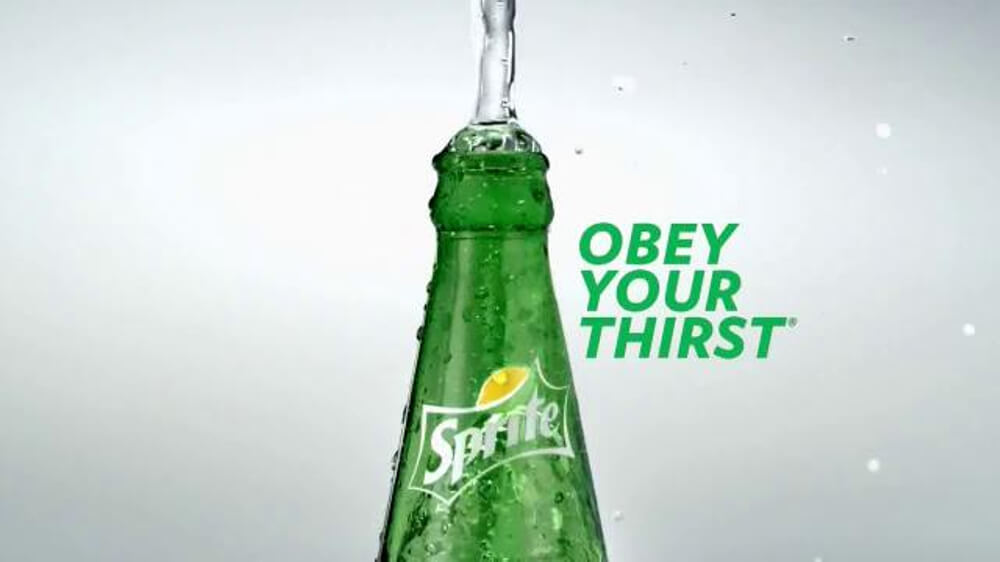 food and beverage slogans obey your thirst sprite